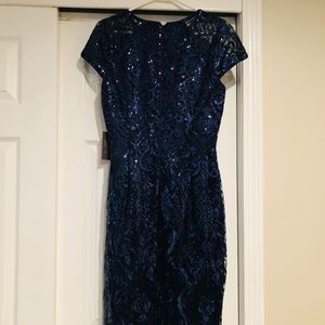 Vince Camuto Navy Sequence Dress NWT